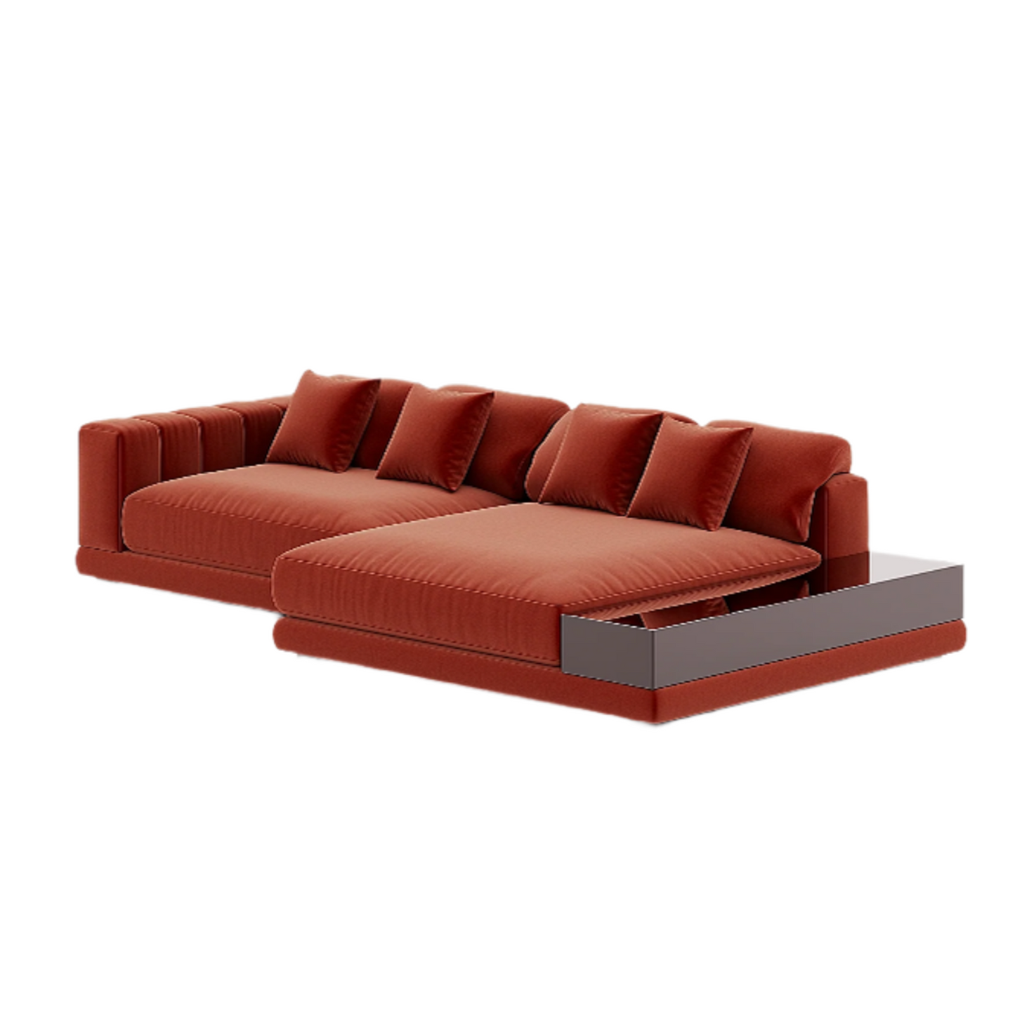TERRACOTTA LUXE L-SHAPE SOFA