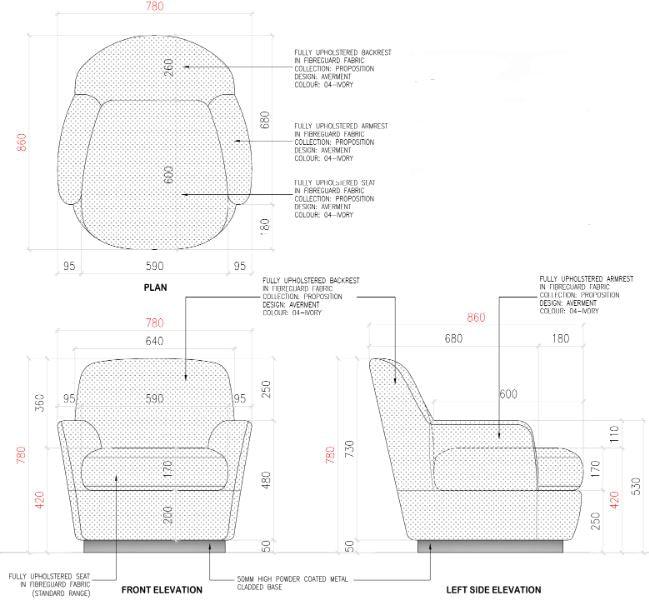 LUNA SIDE ARMCHAIR