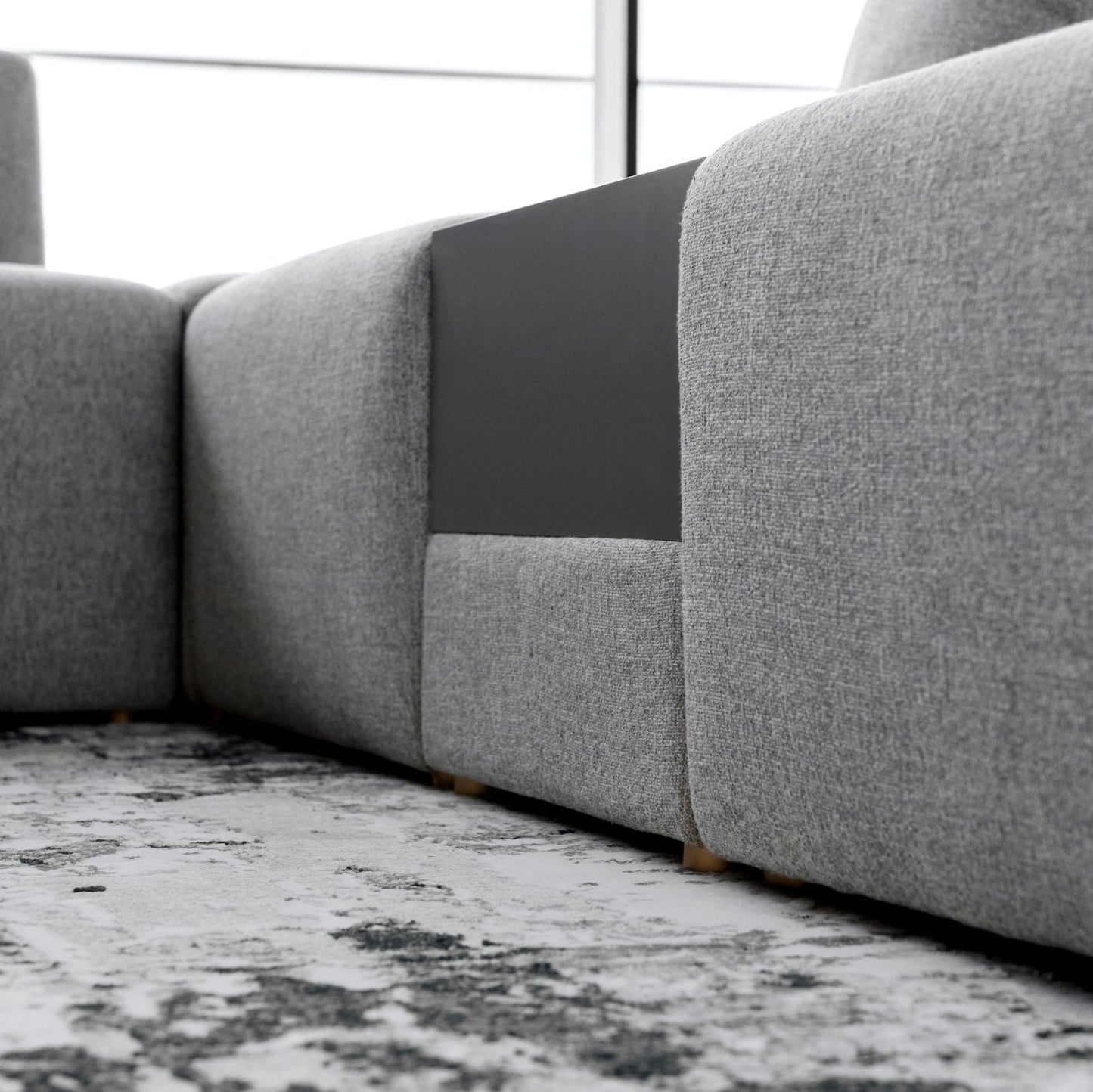 URBAN FLEX SOFA SYSTEM WITH WOODEN TABLE