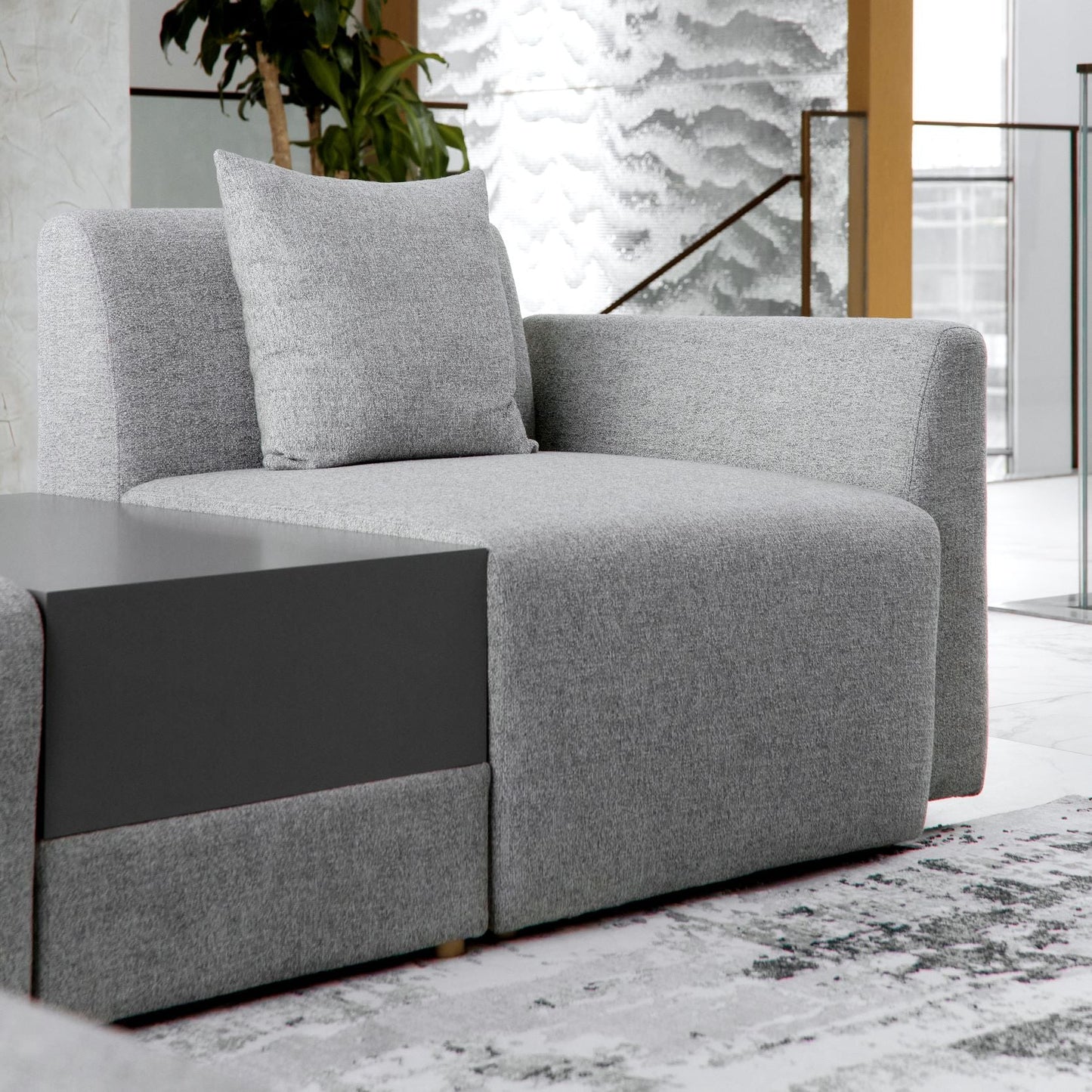 URBAN FLEX SOFA SYSTEM WITH WOODEN TABLE