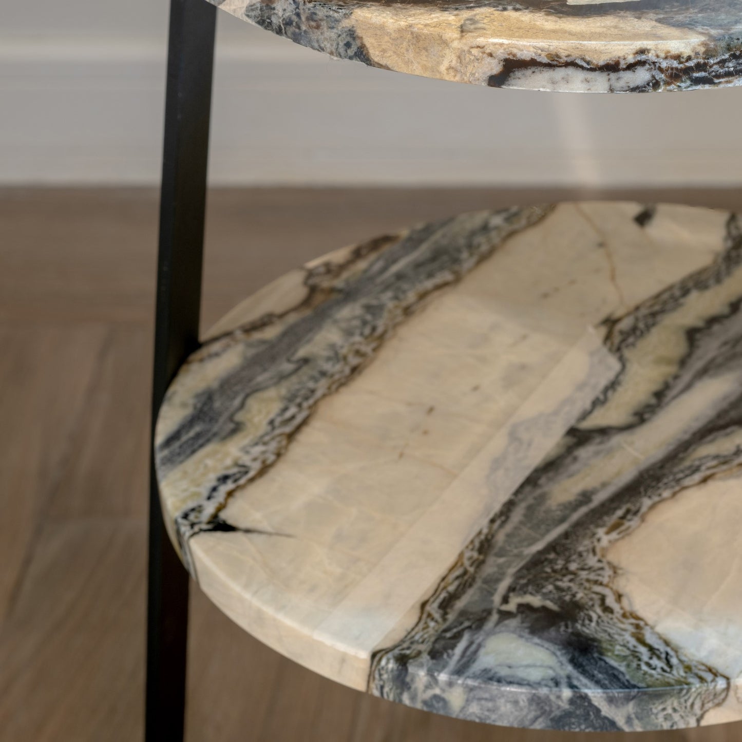 VIRELLE MARBLE 3-SHELF END TABLE