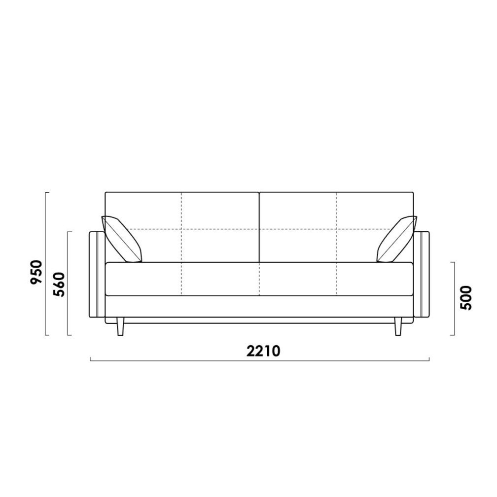 CAROLINA STRAIGHT SOFA-BED
