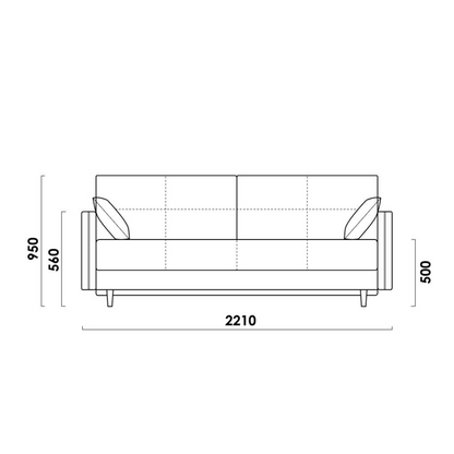 CAROLINA STRAIGHT SOFA-BED