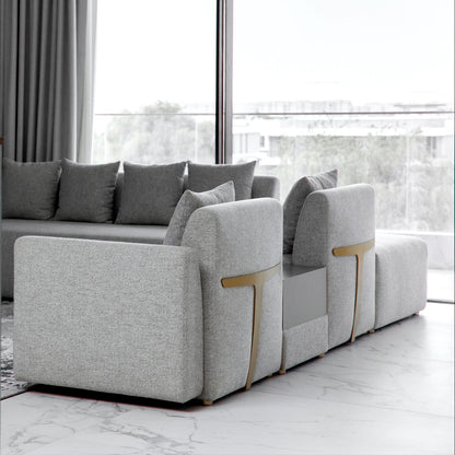 URBAN FLEX SOFA SYSTEM WITH WOODEN TABLE