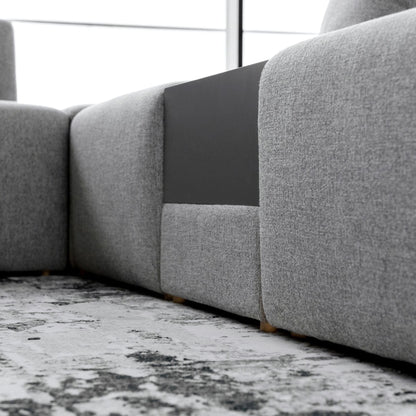 URBAN FLEX SOFA SYSTEM WITH WOODEN TABLE