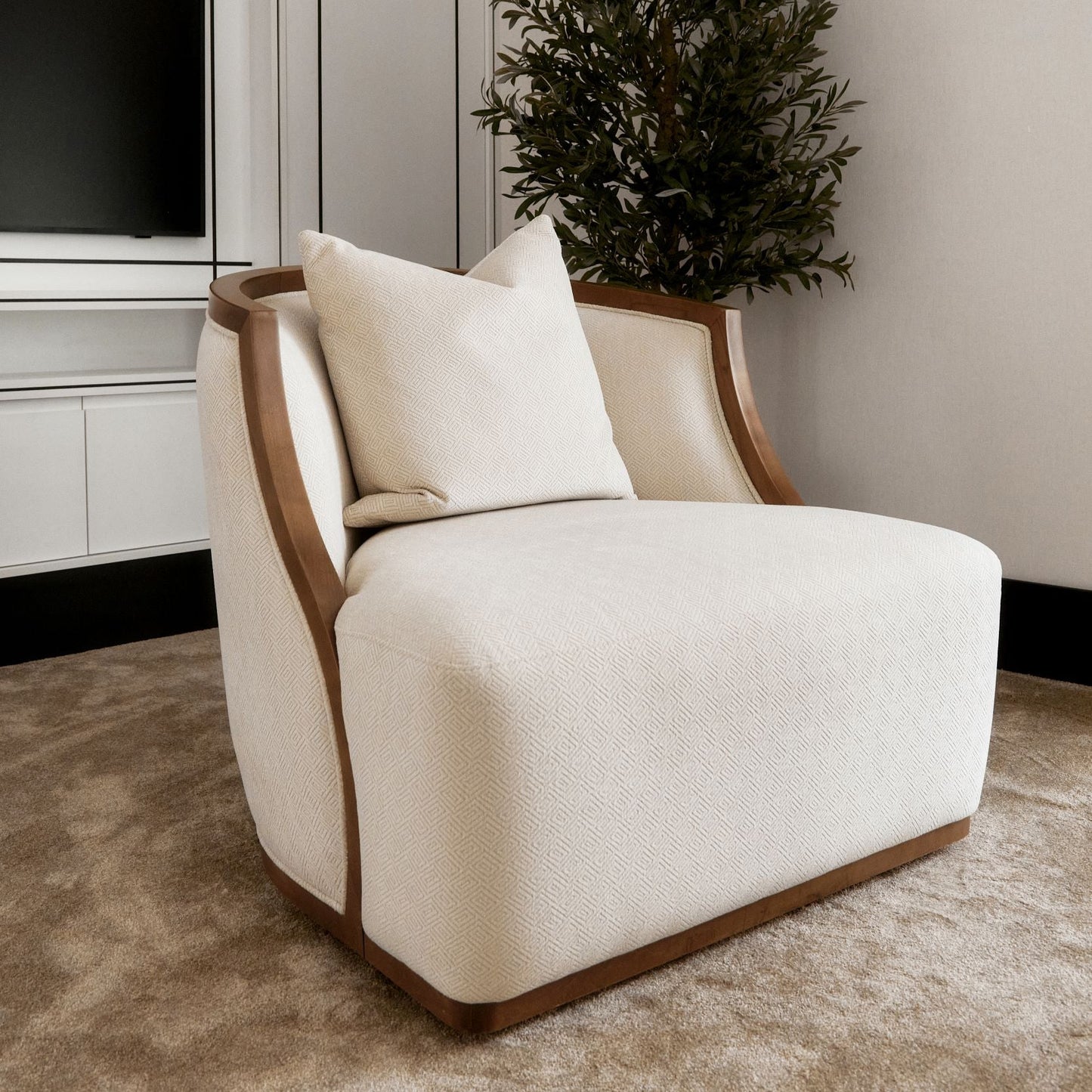 ENA ARMCHAIR WITH ROTATING BASE