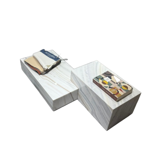 CUBE MARBLE TABLE WHITE