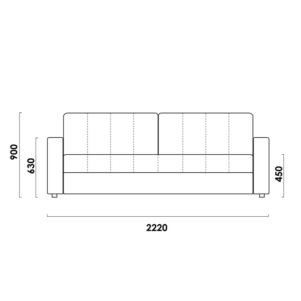 DALLAS STRAIGHT SOFA BED
